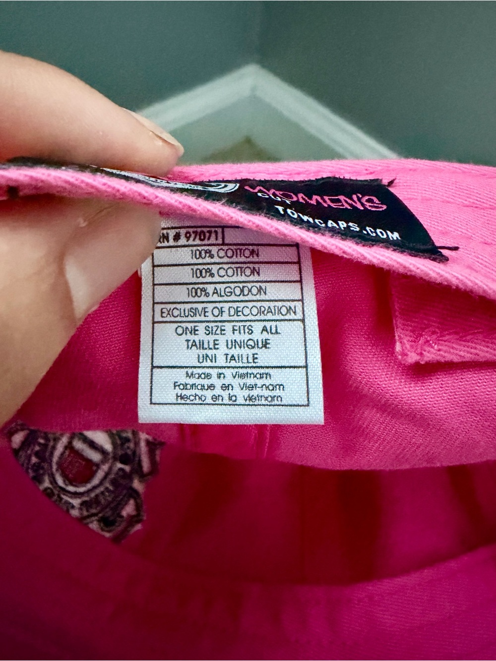 Top of the World US Coast Guard Pink Sparkle Embroidered Adjustable Hat - Picture 5 of 7